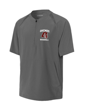 Custom Printed Apparel | Adult Unisex Custom Half Zip - Short Sleeve Jacket | Okemos Baseball - Okemos Baseball 26 R1 - 19118