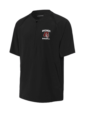 Custom Printed Apparel | Adult Unisex Custom Half Zip - Short Sleeve Jacket | Okemos Baseball - Okemos Baseball 26 R1 - 19118
