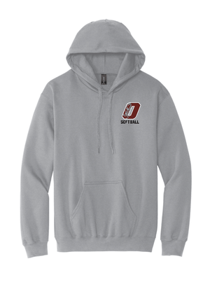 Custom Printed Apparel | Adult Unisex Custom Hoodie - Badge Design | Okemos Softball - OHS Softball - 19026