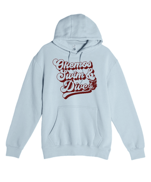 Custom Printed Apparel | Adult Unisex Custom Hoodie - Blue | Okemos Swim & Dive - Okemos Swim - 19007