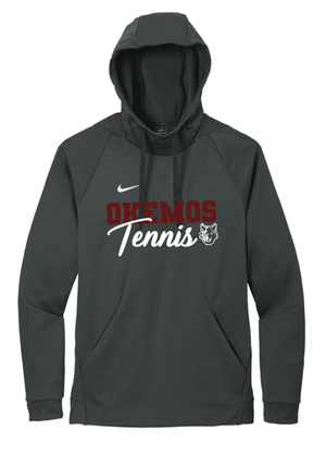 Custom Printed Apparel | Adult Unisex Custom Hoodie - Dark Grey Nike | Okemos Tennis - Okemos Tennis - 19219