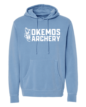 Custom Printed Apparel | Adult Unisex Custom Hoodie - Pigment Dyed | Okemos Archery - Okemos Archery - 19224