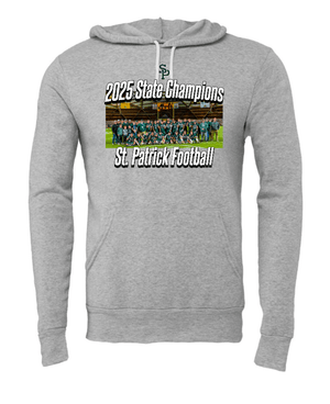Custom Printed Apparel | Adult Unisex Custom Hoodie | St. Patrick Football - 2025 State Champs - SP Football State Champs - 18873