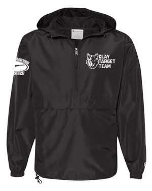 Custom Printed Apparel | Adult Unisex Custom Jacket - Black Champion Anorak | Okemos Clay Target Team - Okemos Clay Target - 19202