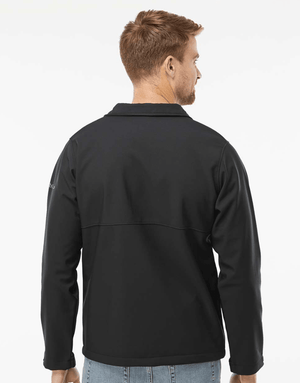 Custom Printed Apparel | Adult Unisex Custom Jacket - Black Columbia Soft Shell | Okemos Clay Target Team - Okemos Clay Target - 19202