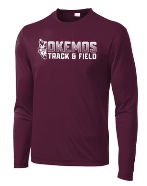 Custom Printed Apparel | Adult Unisex Custom Performance T-Shirt - Long Sleeve | Okemos Track & Field 2026 - Okemos Track & Field 26 - 19165