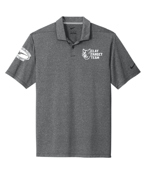Custom Printed Apparel | Adult Unisex Custom Polo - Black Heather Nike Dri - FIT | Okemos Clay Target Team - Okemos Clay Target - 19202