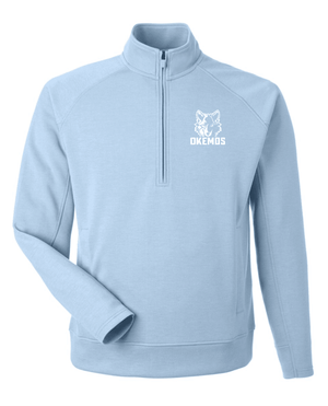 Custom Printed Apparel | Adult Unisex Custom Quarter Zip - Light Blue | Cornell Elementary - Cornell - 19125