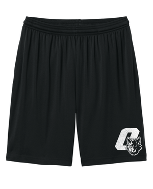Custom Printed Apparel | Adult Unisex Custom Shorts - Black Pocketed 7" Style | Okemos Public Montessori - OPM Spring - 19289