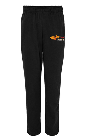 Custom Printed Apparel | Adult Unisex Custom Sweatpants - Black Straight Leg | LA Dragons - LA Dragons - 19284