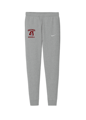 Custom Printed Apparel | Adult Unisex Custom Sweatpants - Grey Nike Joggers | Okemos Baseball - Okemos Baseball 26 R1 - 19118