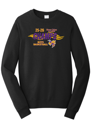 Custom Printed Apparel | Adult Unisex Custom Sweatshirt - Black Crewneck | Greenville Basketball Champs - Greenville Bball Champs - 19084