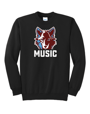 Custom Printed Apparel | Adult Unisex Custom Sweatshirt - Black Crewneck | Okemos Music - Okemos Music - 19158