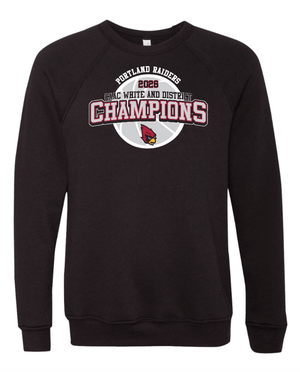 Custom Printed Apparel | Adult Unisex Custom Sweatshirt - Black Crewneck | Portland Girls Basketball Champs - Portland Girls Bball Champs - 19099