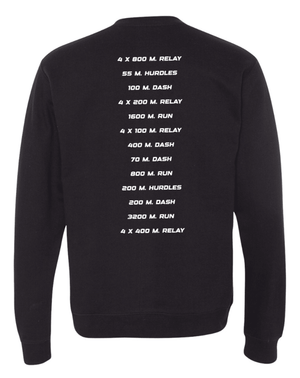 Custom Printed Apparel | Adult Unisex Custom Sweatshirt - Black Crewneck | Portland MS Track & Field - Portland MS T&F - 19117