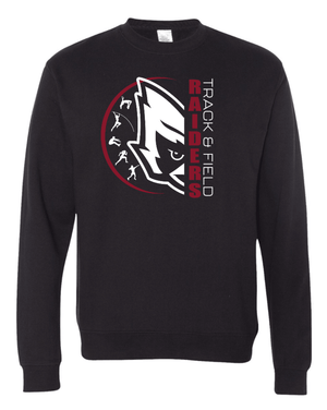 Custom Printed Apparel | Adult Unisex Custom Sweatshirt - Black Crewneck | Portland MS Track & Field - Portland MS T&F - 19117