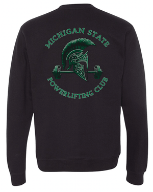 Custom Printed Apparel | Adult Unisex Custom Sweatshirt - Crewneck | MSU Powerlifting Club - MSU Powerlifting - 19010