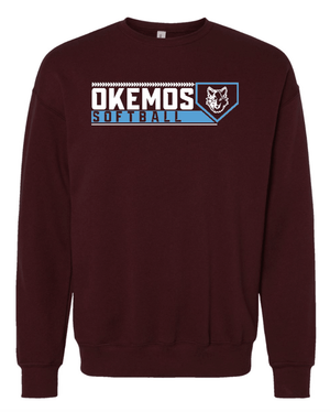Custom Printed Apparel | Adult Unisex Custom Sweatshirt - Crewneck | Okemos Softball - OHS Softball - 19026