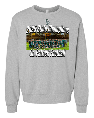 Custom Printed Apparel | Adult Unisex Custom Sweatshirt - Crewneck | St. Patrick Football - 2025 State Champs - SP Football State Champs - 18873