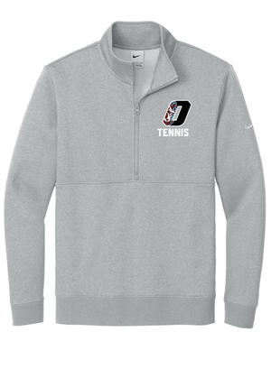 Custom Printed Apparel | Adult Unisex Custom Sweatshirt - Grey Nike 1/2 Zip | Okemos Tennis - Okemos Tennis - 19219