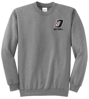 Custom Printed Apparel | Adult Unisex Custom Sweatshirt - Grey | Okemos Softball - OHS Softball - 19026
