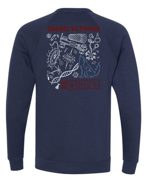 Custom Printed Apparel | Adult Unisex Custom Sweatshirt - Navy Crewneck | OHS Science Olympiad - OHS Scioly - 19073