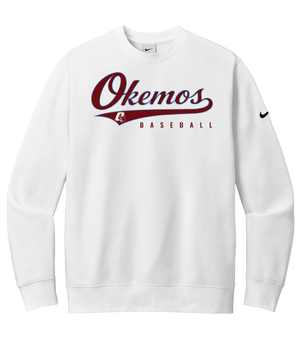 Custom Printed Apparel | Adult Unisex Custom Sweatshirt - Nike Crewneck | Okemos Baseball - Okemos Baseball 26 R1 - 19118