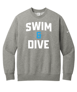 Custom Printed Apparel | Adult Unisex Custom Sweatshirt - Nike Crewneck | Okemos Swim & Dive - Okemos Swim - 19007