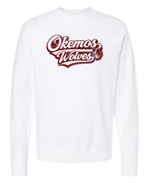 Custom Printed Apparel | Adult Unisex Custom Sweatshirt - White Crewneck | Okemos Staff - Okemos Staff S26 - 19087