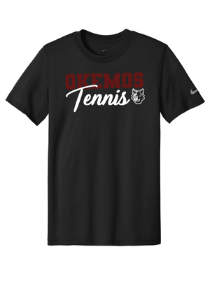Custom Printed Apparel | Adult Unisex Custom T-shirt - Black Nike | Okemos Tennis - Okemos Tennis - 19219
