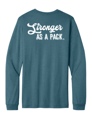 Custom Printed Apparel | Adult Unisex Custom T-Shirt - Blue Long Sleeve | Okemos Staff - Okemos Staff S26 - 19087