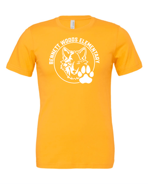 Custom Printed Apparel | Adult Unisex Custom T-Shirt - Class Colors | Bennett Woods Elementary - Bennett Woods - 19184