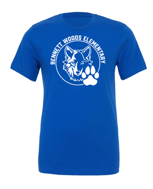 Custom Printed Apparel | Adult Unisex Custom T-Shirt - Class Colors | Bennett Woods Elementary - Bennett Woods - 19184