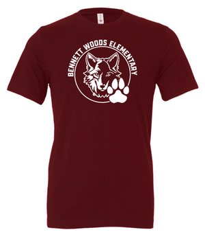 Custom Printed Apparel | Adult Unisex Custom T-Shirt - Class Colors | Bennett Woods Elementary - Bennett Woods - 19184