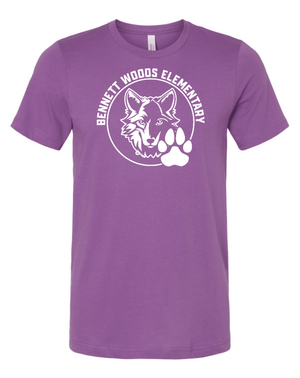 Custom Printed Apparel | Adult Unisex Custom T-Shirt - Class Colors | Bennett Woods Elementary - Bennett Woods - 19184