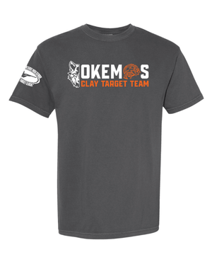 Custom Printed Apparel | Adult Unisex Custom T-Shirt - Comfort Colors Heavyweight | Okemos Clay Target Team - Okemos Clay Target - 19202