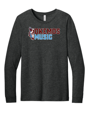 Custom Printed Apparel | Adult Unisex Custom T-Shirt - Dark Heather Grey Long Sleeve | Okemos Music - Okemos Music - 19158