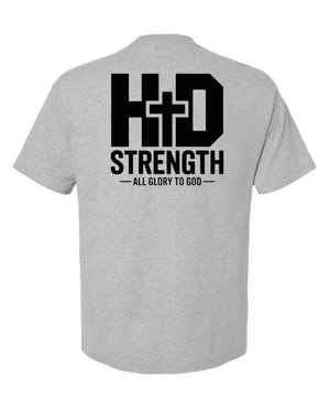 Custom Printed Apparel | Adult Unisex Custom T-Shirt - Grey Heavyweight Fit | HD Strength - HD Strength - 19131