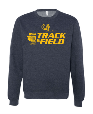 Custom Printed Apparel | Adult Unisex Custom T-Shirt - Heather Navy Crewneck | Grand Ledge Track & Field - GL T&F 26 - 19005