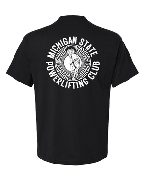 Custom Printed Apparel | Adult Unisex Custom T-Shirt - Heavyweight | MSU Powerlifting Club - MSU Powerlifting - 19010
