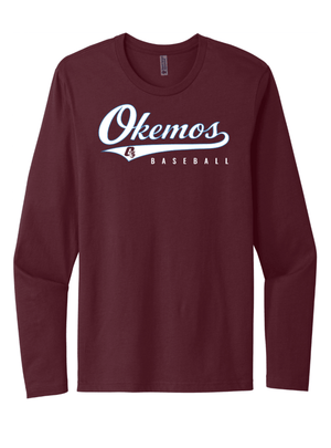 Custom Printed Apparel | Adult Unisex Custom T-Shirt - Long Sleeve | Okemos Baseball - Okemos Baseball 26 R1 - 19118