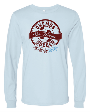 Custom Printed Apparel | Adult Unisex Custom T-Shirt - Long Sleeve | Okemos Girls Soccer - Okemos Soccer - 19319