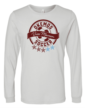 Custom Printed Apparel | Adult Unisex Custom T-Shirt - Long Sleeve | Okemos Girls Soccer - Okemos Soccer - 19319