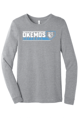 Custom Printed Apparel | Adult Unisex Custom T-Shirt - Long Sleeve | Okemos Softball - OHS Softball - 19026