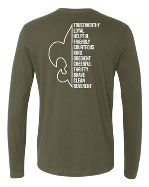 Custom Printed Apparel | Adult Unisex Custom T-Shirt - Long Sleeve | Portland Boy Scouts - Portland Boy Scouts - 19243