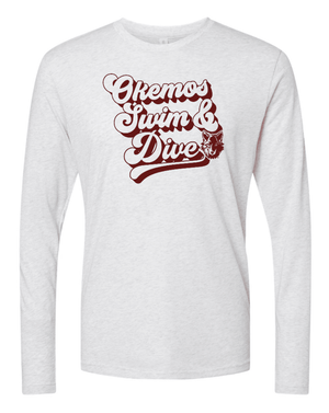 Custom Printed Apparel | Adult Unisex Custom T-Shirt - Long Sleeve Triblend | Okemos Swim & Dive - Okemos Swim - 19007