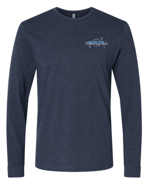 Custom Printed Apparel | Adult Unisex Custom T-Shirt - Navy Heather Long Sleeve | OHS Science Olympiad - OHS Scioly - 19073