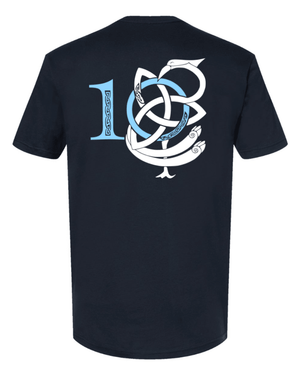 Custom Printed Apparel | Adult Unisex Custom T-Shirt - Navy | McCartney 10th Anniversary - McCartney 10th Anniversary - 19103
