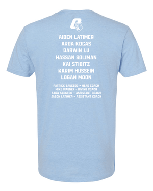 Custom Printed Apparel | Adult Unisex Custom T-Shirt | Okemos Swim & Dive 2026 State Team - OHS 26 State Swim - 19040