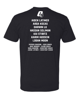 Custom Printed Apparel | Adult Unisex Custom T-Shirt | Okemos Swim & Dive 2026 State Team - OHS 26 State Swim - 19040